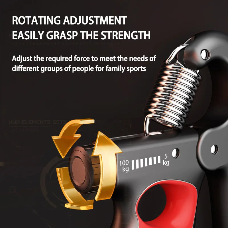 Adjustable Grip Strengthener - 5-150Kg Hand Expander for Muscle Recovery & Fitness Training