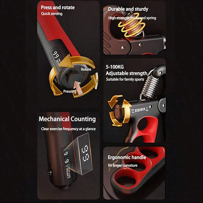 Adjustable Grip Strengthener - 5-150Kg Hand Expander for Muscle Recovery & Fitness Training